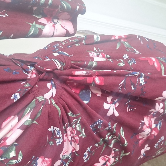 Nina Leonard Floral Wrap Dress, Size Large - Picture 2 of 8